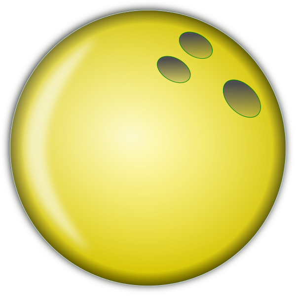 600x600 Bowling Ball Large Yellow Recreation Sports Bowling Clip Art Image