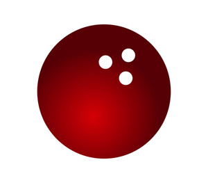 300x263 Pink Bowling Ball On A White Background Royalty Free Stock Image