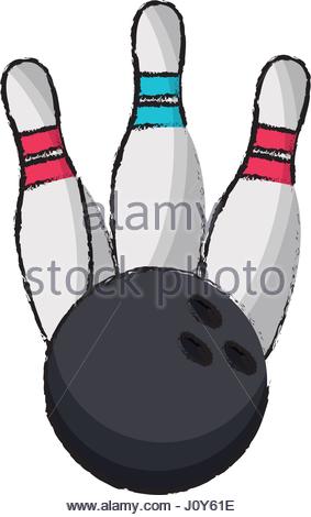 283x470 Skittles And Bowling Ball Background Stock Vector Art