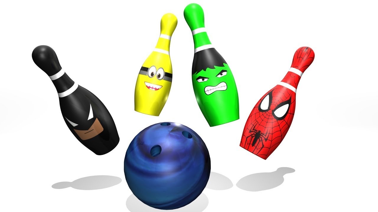 1280x720 Learn Colors And Numbers With Bowling Balls Superhero For Children