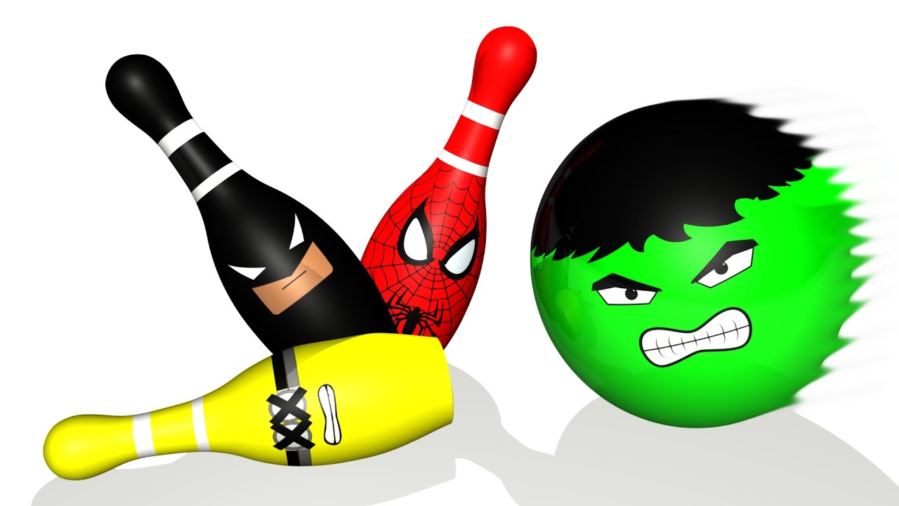1280x720 Learn Colors With Bowling Balls Superhero For Children