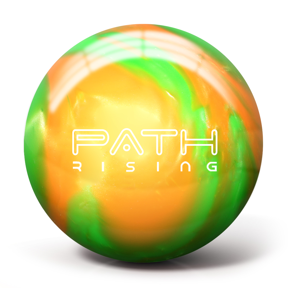 1000x1000 Path Rising Pearl Bowling Ball Orangelime Green Pyramid Bowling