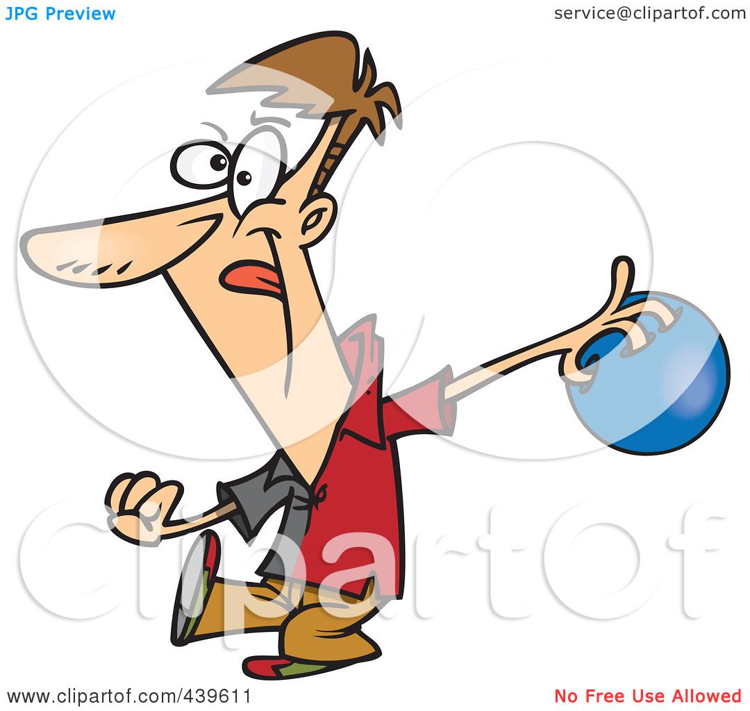 1080x1024 Cartoon Of A Man Licking His Lips And Holding A Bowling Ball