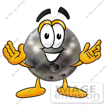 450x450 Clip Art Graphic Of A Bowling Ball Cartoon Character