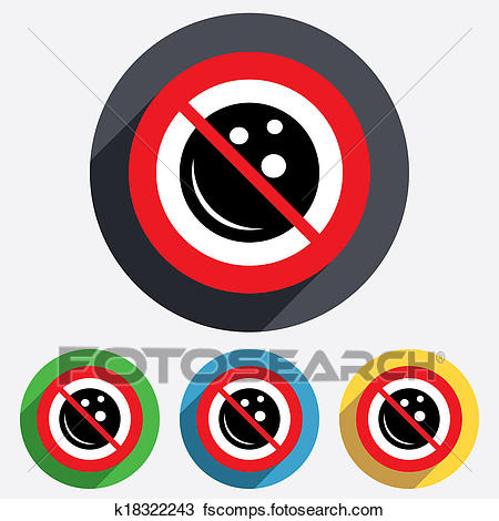 450x470 Drawing Of No Bowling Ball Sign Icon. Bowl Symbol. K18322243