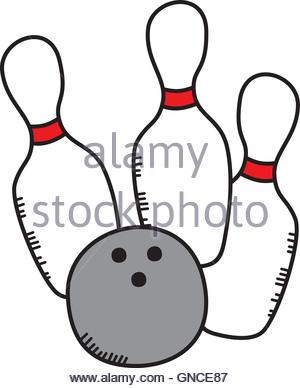 300x388 Bowling Ball Pin Strike Cartoon Stock Vector Art Amp Illustration