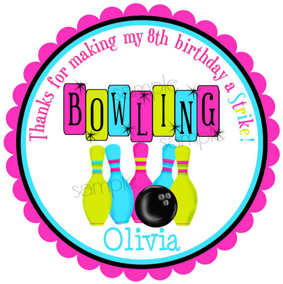 570x573 Bowling Stickers, Bowling Birthday Party, Cosmic Bowling