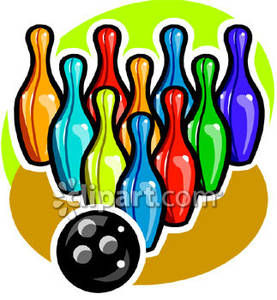 277x300 Ball With Colorful Bowling Pins