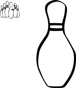 258x299 Bowling Pins Clip Art