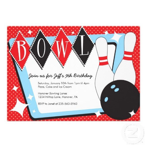 512x512 Free Printable Bowling Invitation Template