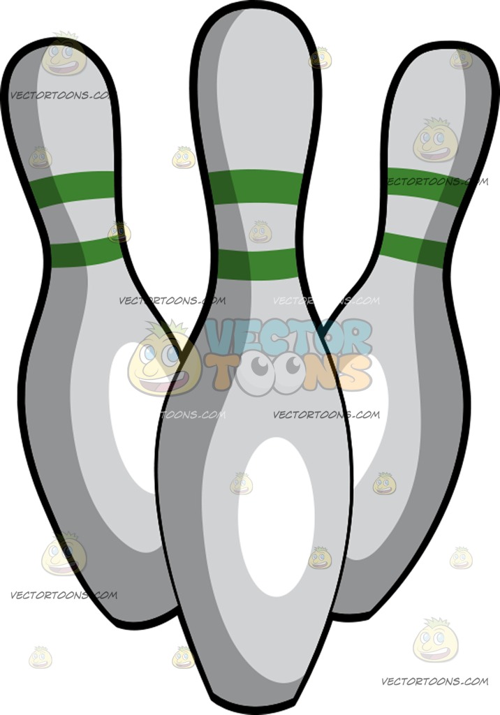 716x1024 Three Bowling Pins Cartoon Clipart