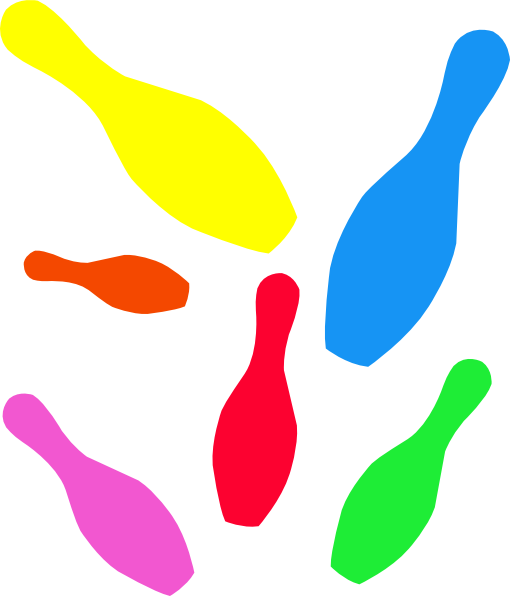 510x596 Color Bowling Pins Clip Art