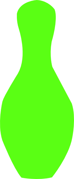 246x597 Lime Green Bowling Pin Clip Art
