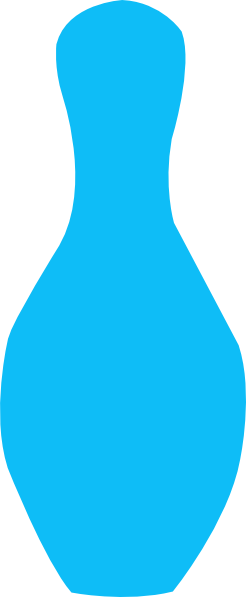 246x597 Aqua Bowling Pin Clip Art