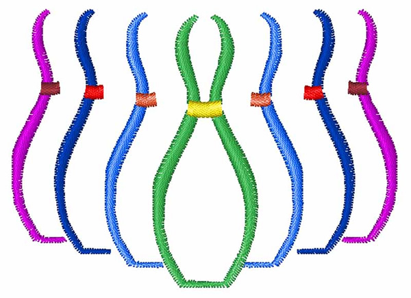600x436 Bowling Pin Outline