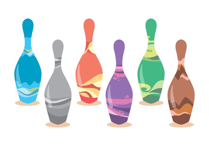 700x490 Funky Bowling Pins Vector Set