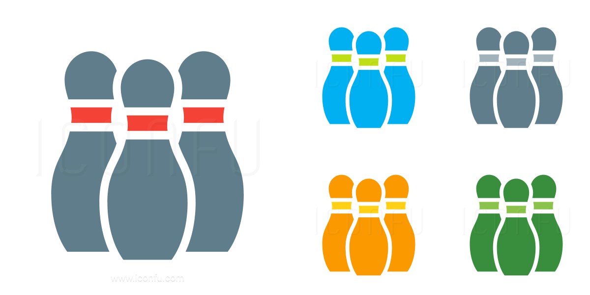 1200x600 Bowling Pins Icon