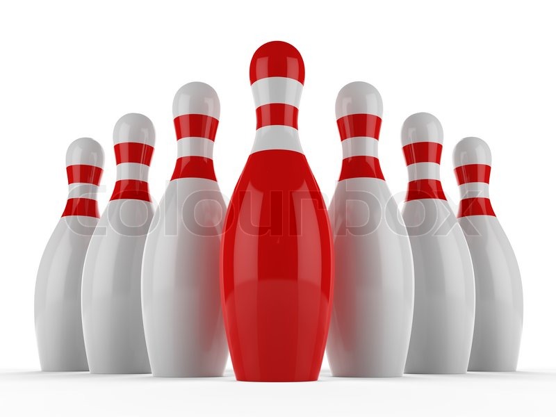 800x600 3d Bowling Pins On White Background Stock Photo Colourbox