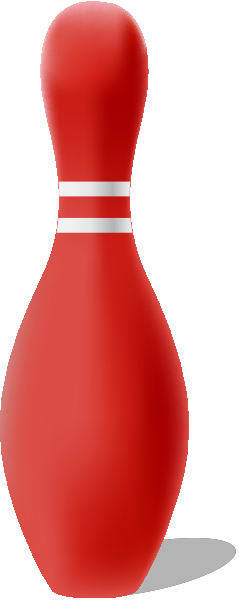 239x600 Red Bowling Pin Free Vector Data. Svg(Vector)public Domain