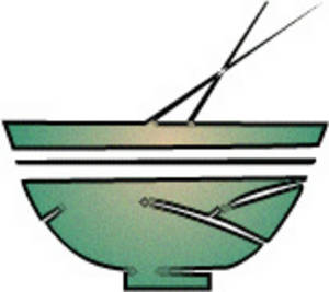 300x267 Clipart Picture Of A Green Bowl With Chopsticks