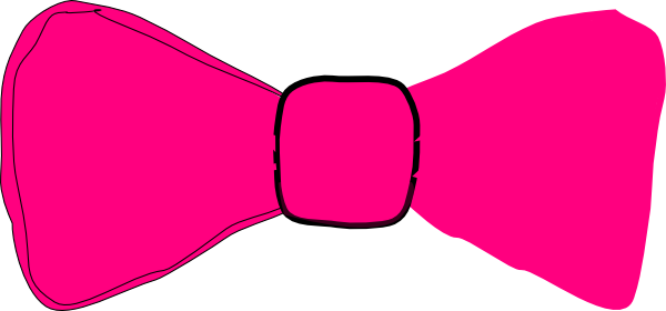 600x280 Pink Bow Tie Clip Art