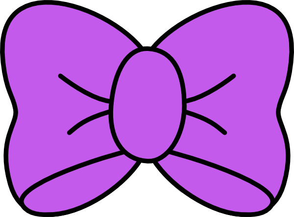600x443 Purple Bow Clip Art