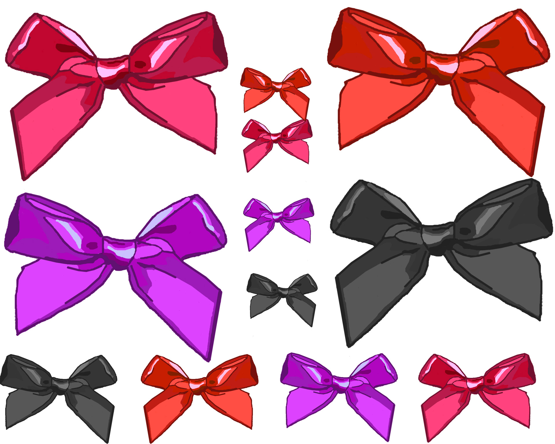 1920x1536 Various Size Clip Art Bows Free Stock Photo