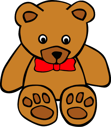 377x432 Teddy Bear W Bow Tie Clip Art Download
