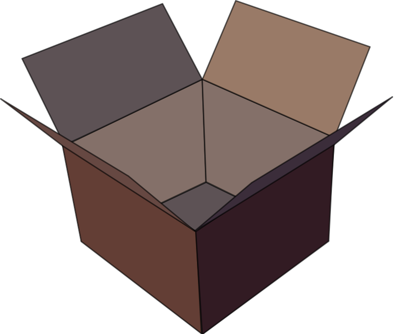 800x677 Free Empty Brown Box Clip Art