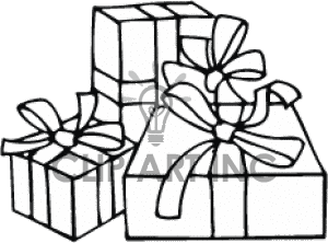 300x222 Christmas Presents Black And White Clipart