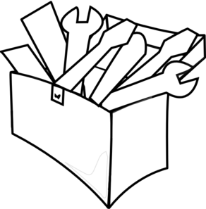 292x297 White Tool Box Clip Art