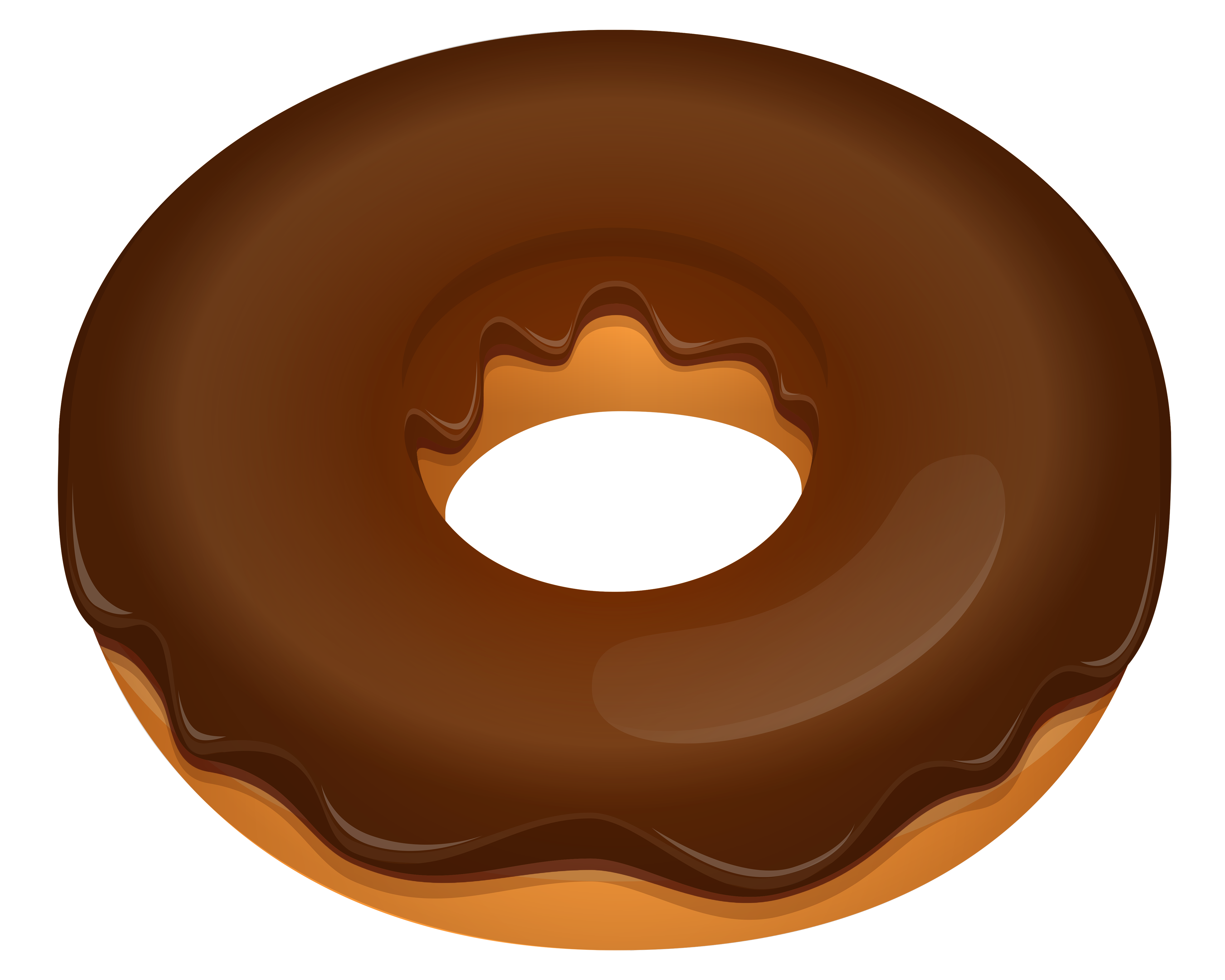 3926x3141 Chocolate Donut Clipart