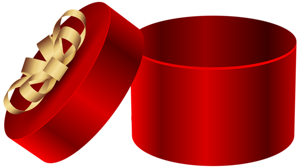 600x336 Red Open Round Gift Box Png Clipart Image Cajas
