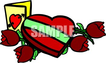 350x208 Valentine Chocolate Heart Clipart
