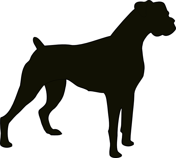 600x537 Boxer Silhouette Clip Art