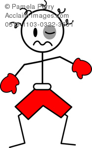 187x300 Art Image Of A Stick Figure Boxer With A Black Eye