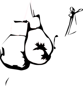291x299 White Boxing Gloves Clip Art