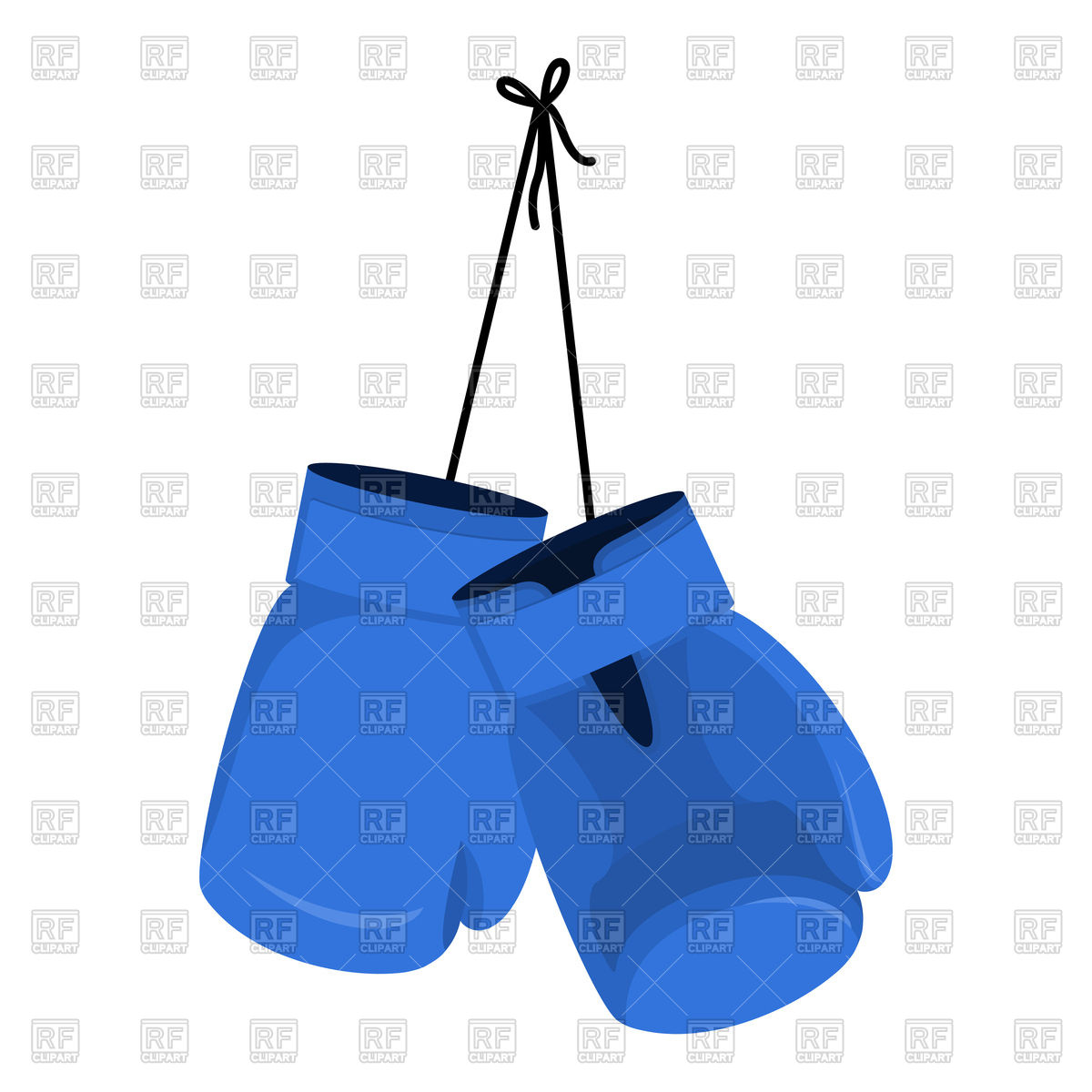 1200x1200 Hanging Blue Boxing Gloves Royalty Free Vector Clip Art Image