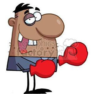 300x300 Royalty Free African American Businessman With One Black Eye Wears