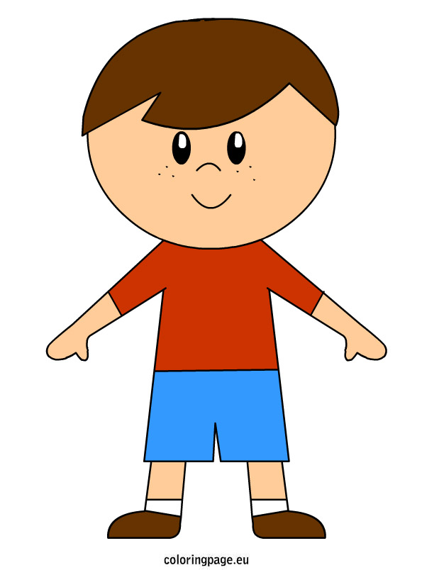 595x804 Boy Clipart Free Coloring Page