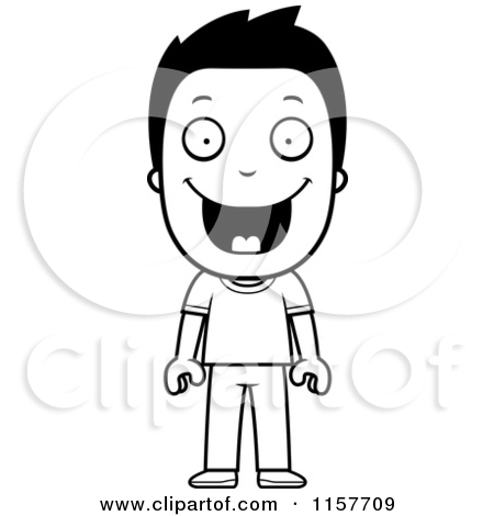 450x470 Happy Boy Black And White Clipart