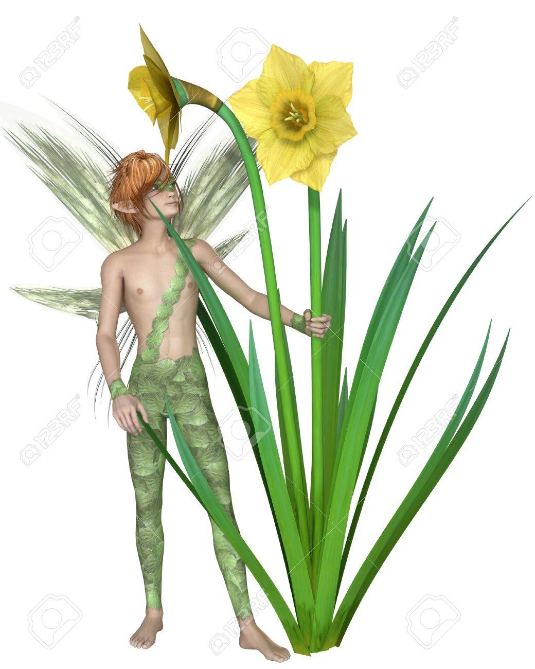 1040x1300 Fantasy Illustration Of A Fairy Boy Standing With Yellow Spring