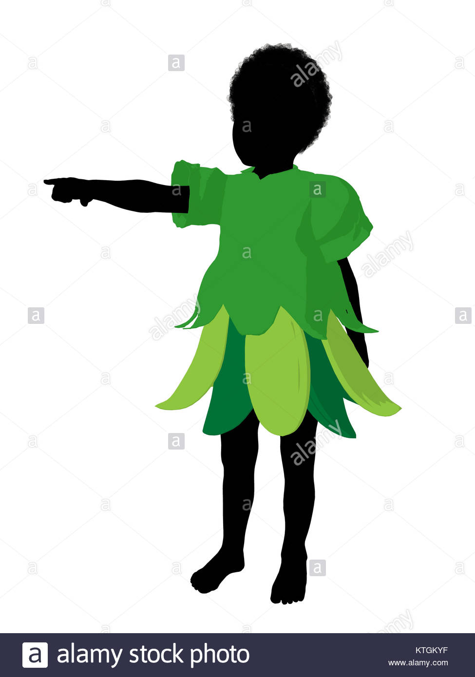 975x1390 African American Boy Fairy Illustration Silhouette On A White