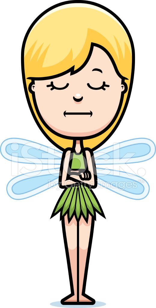 519x1024 Bored Cartoon Teen Fairy Stock Vector