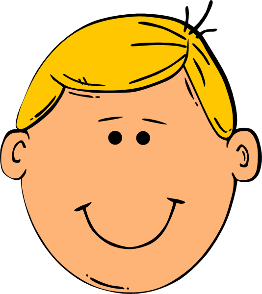 534x600 Blonde Boy Combed Hair Clip Art