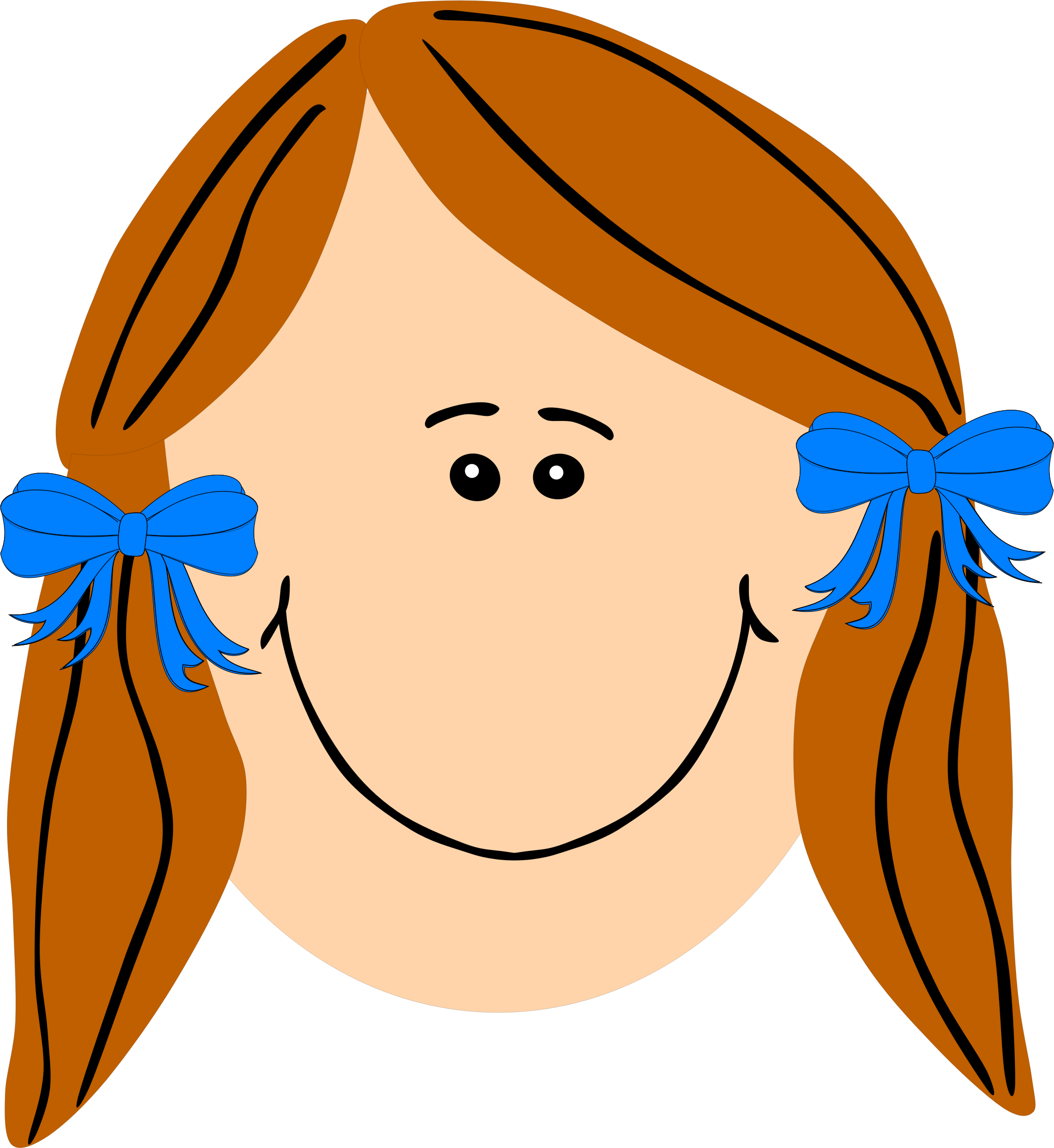 2076x2261 Long Hair Clipart Cartoon