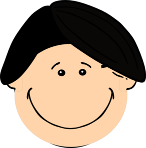 292x297 Smiling Dark Hair Boy Clip Art
