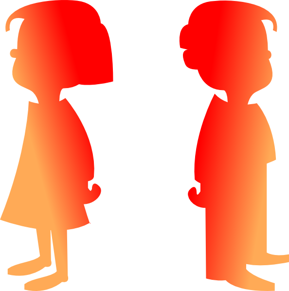 594x598 Figures Boy And Girl 2 Clip Art