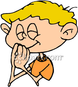 316x350 Boy Saying His Prayers Clipart Illustration