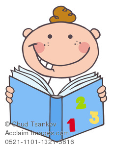 232x300 Clip Art Picture Of A Boy Reading From A Math Book